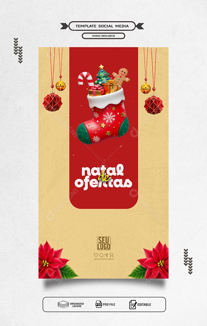 Story Natal de Ofertas Loja Social Media PSD Editável