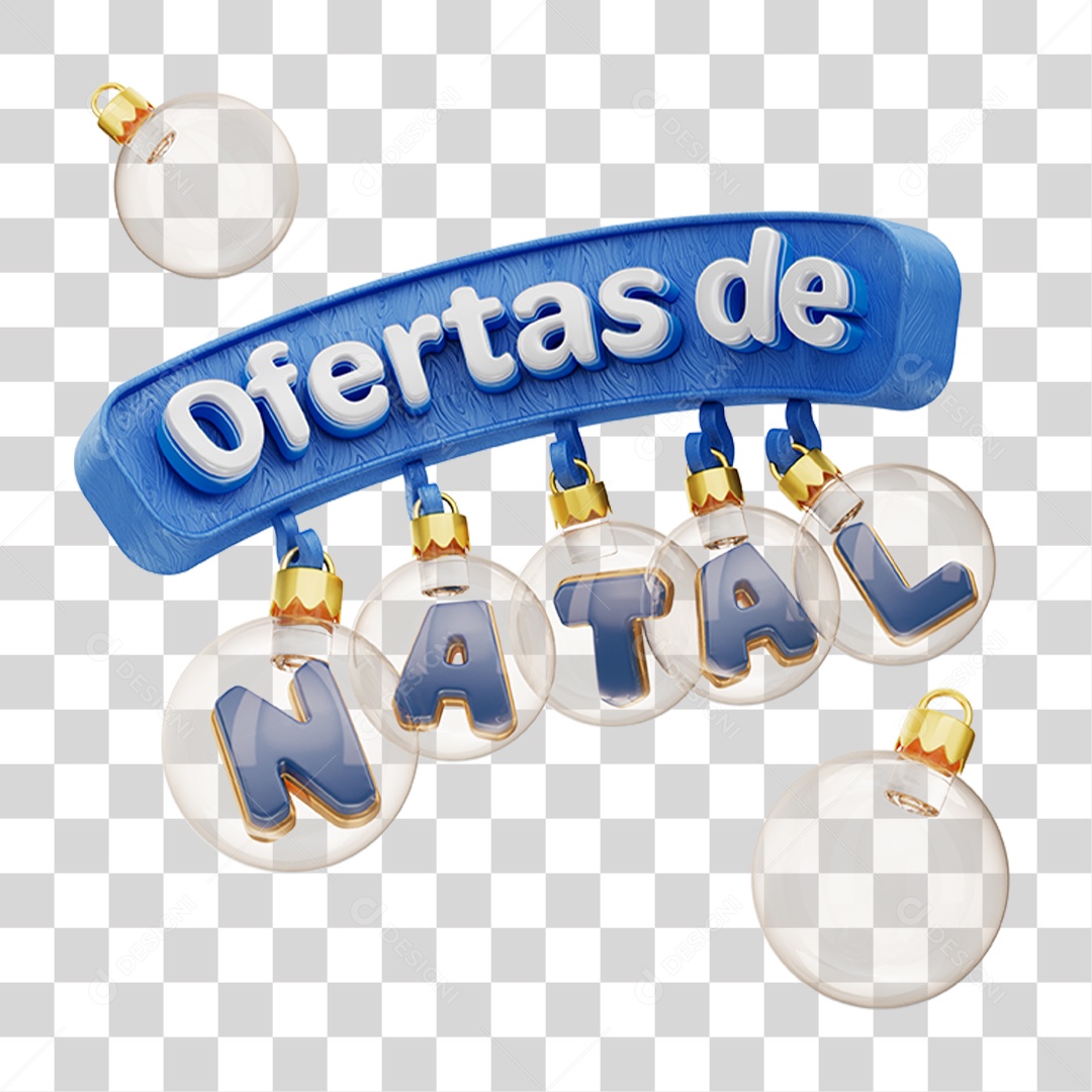Selo 3D Ofertas de Natal PNG Transparente