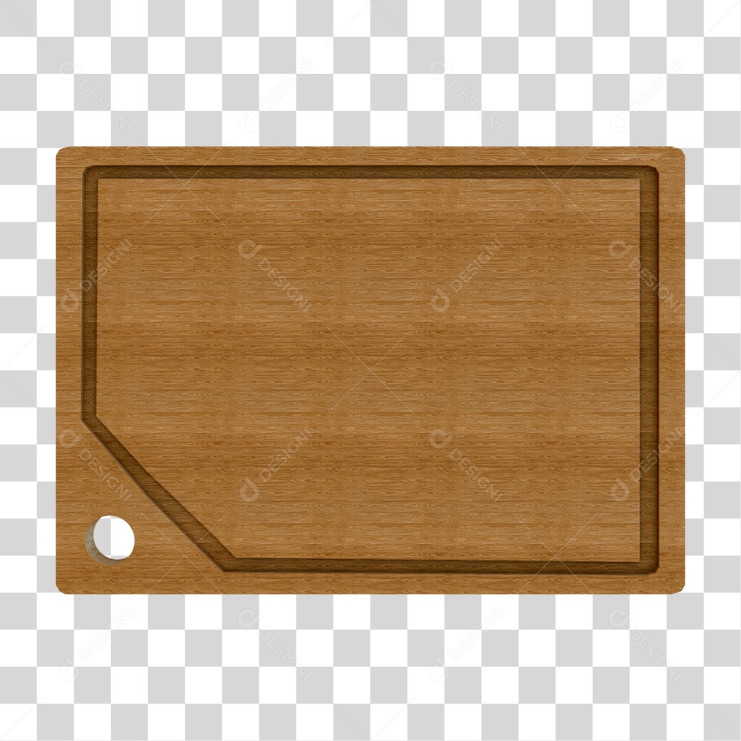 Tábua de Carne Elemento 3D para Composição PNG Transparente