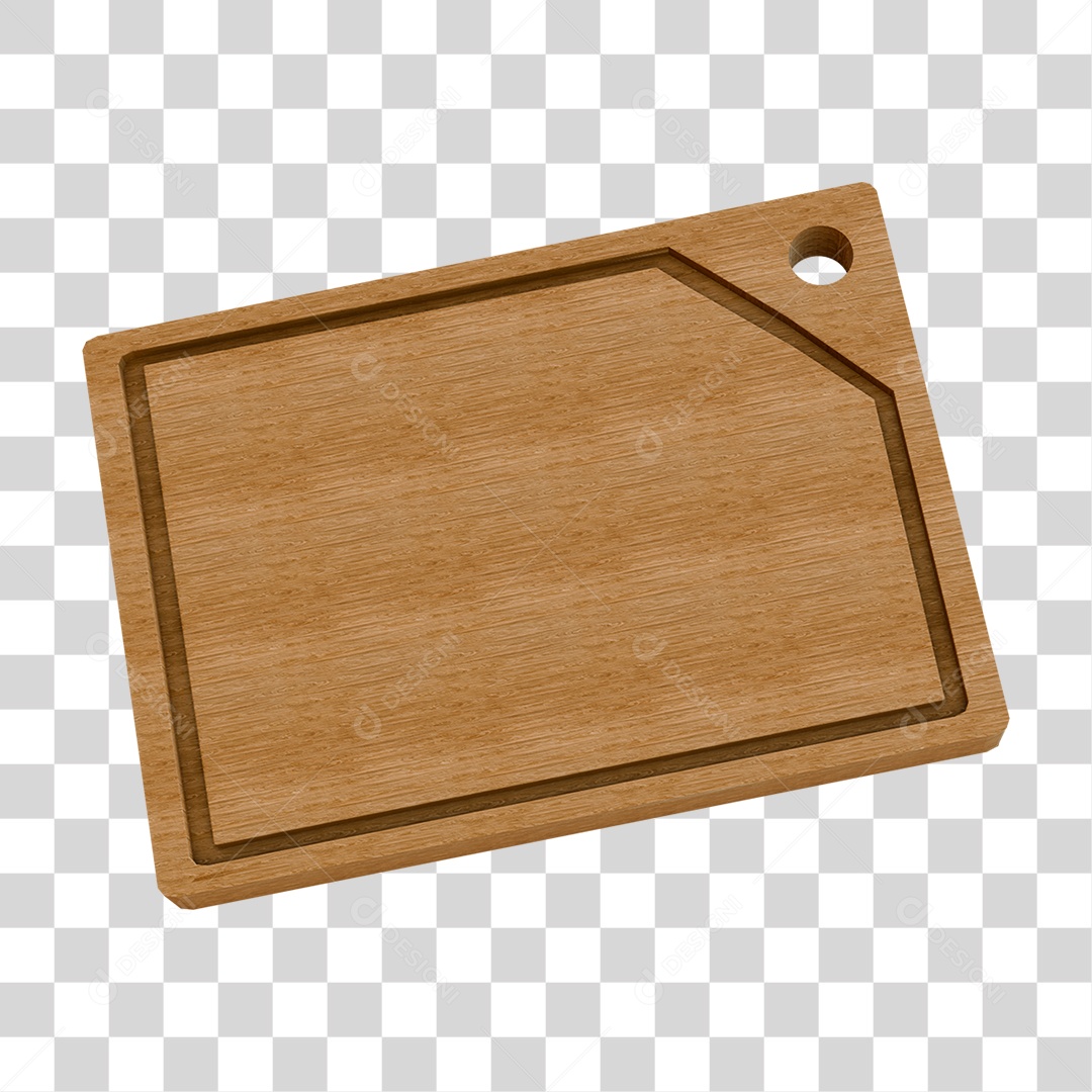 Tábua de Carne Elemento 3D para Composição PNG Transparente