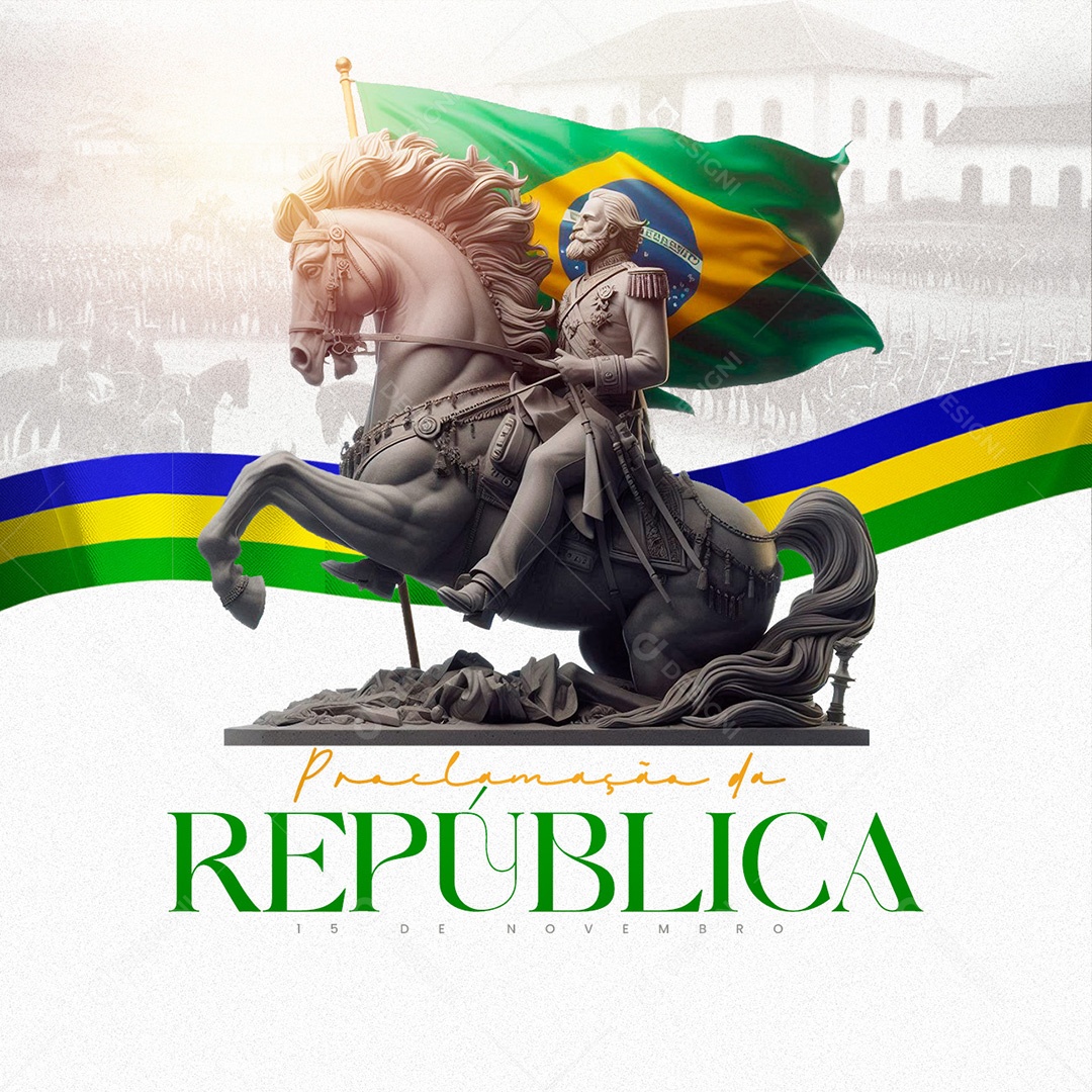Dia da Proclamação Da República 15 De Novembro Social Media PSD Editável