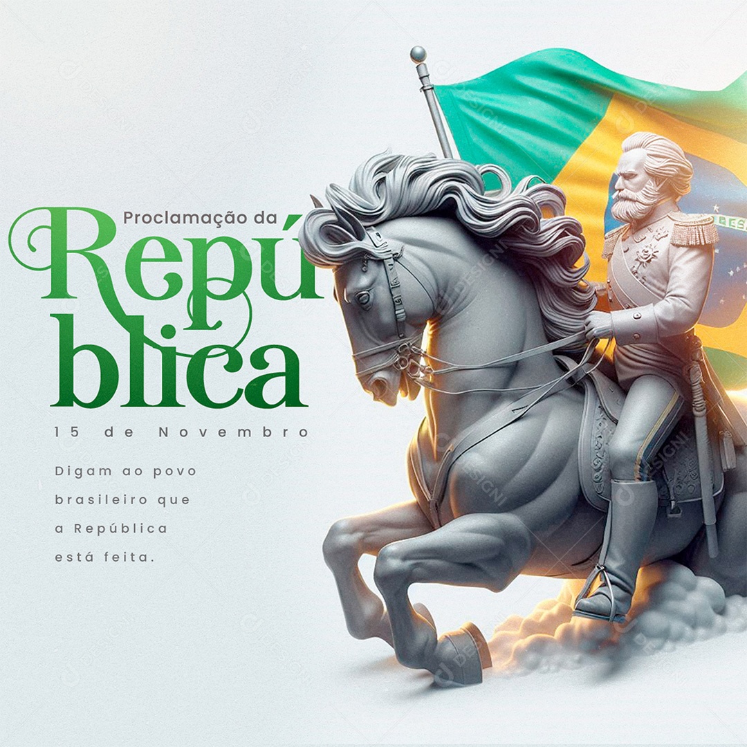 Dia da Proclamação Da República 15 De Novembro Social Media PSD Editável