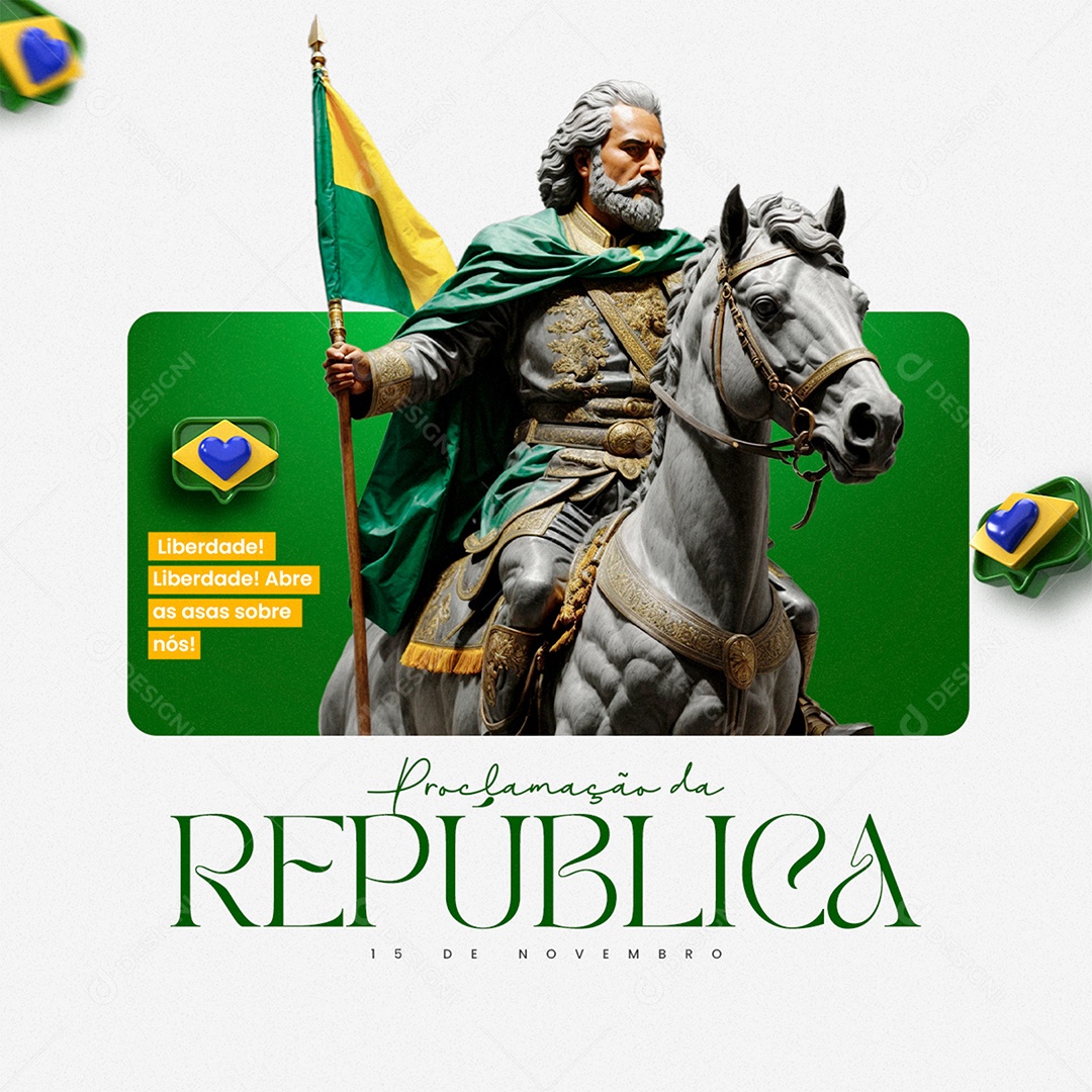 Dia da Proclamação Da República 15 De Novembro Social Media PSD Editável