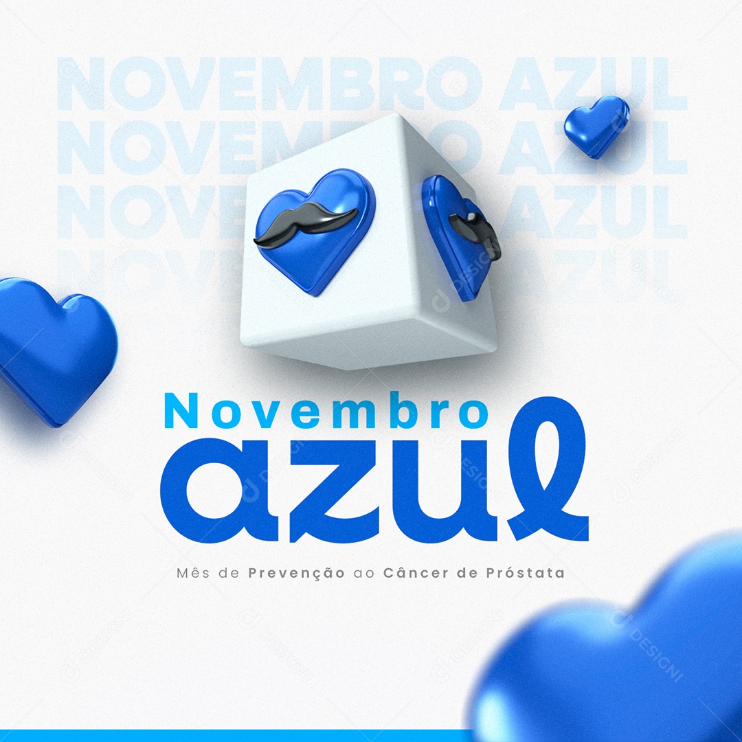 Novembro Azul Mês de Combate ao Câncer de Próstata Social Media PSD Editável