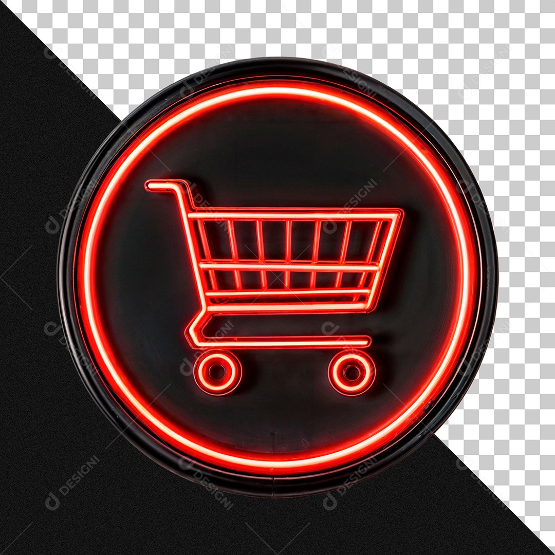 Elemento 3D Carrinho De Compras para Composição PSD