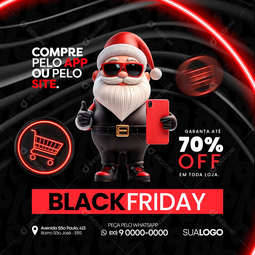 Black Friday Ecommerce Social Media PSD Editável
