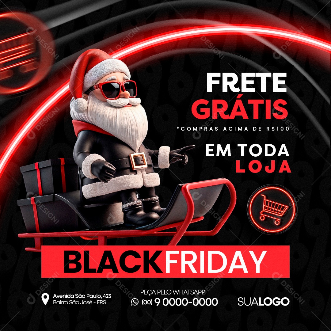 Black Fraday Ecommerce Social Media PSD Editável
