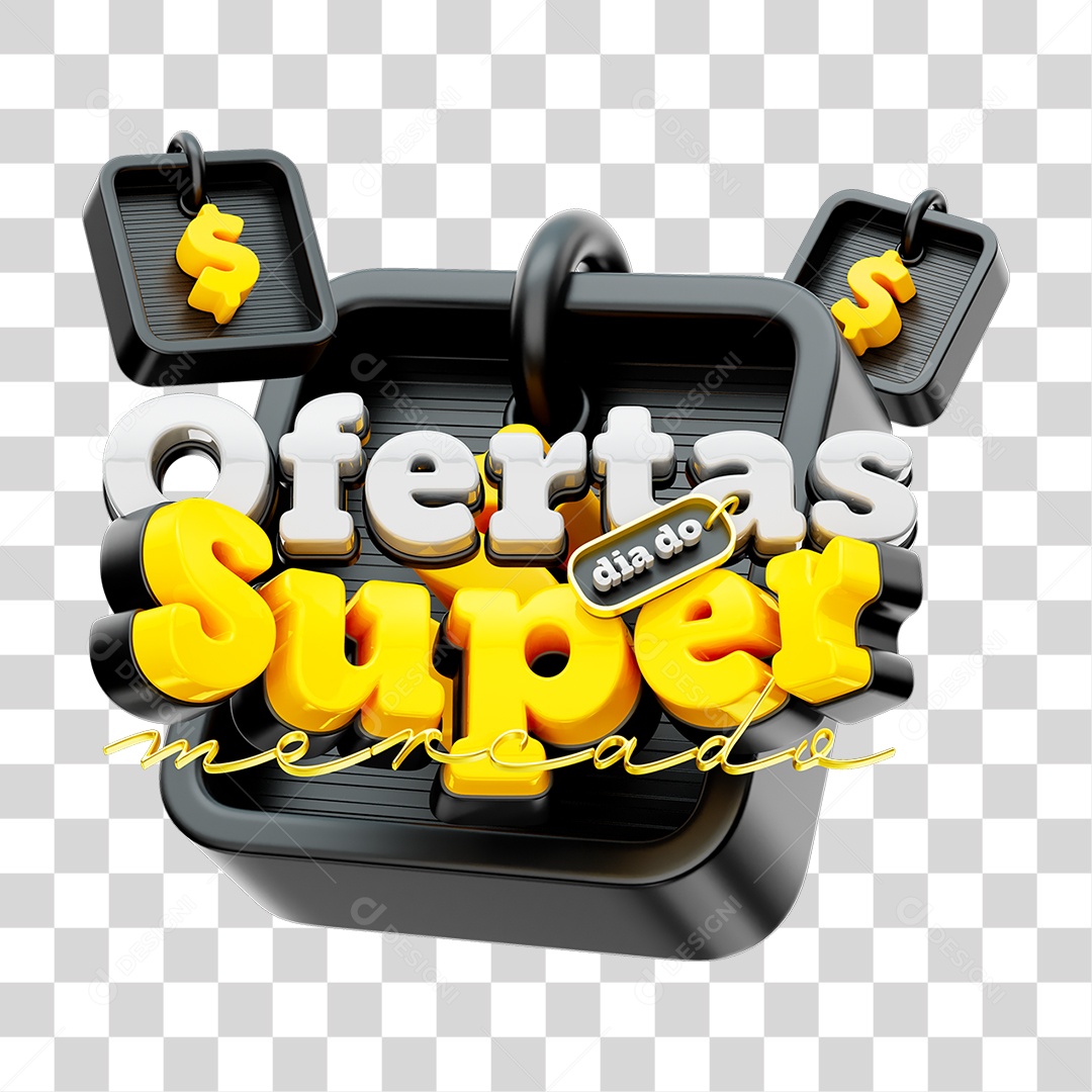 Selo 3D Super Ofertas PNG Transparente