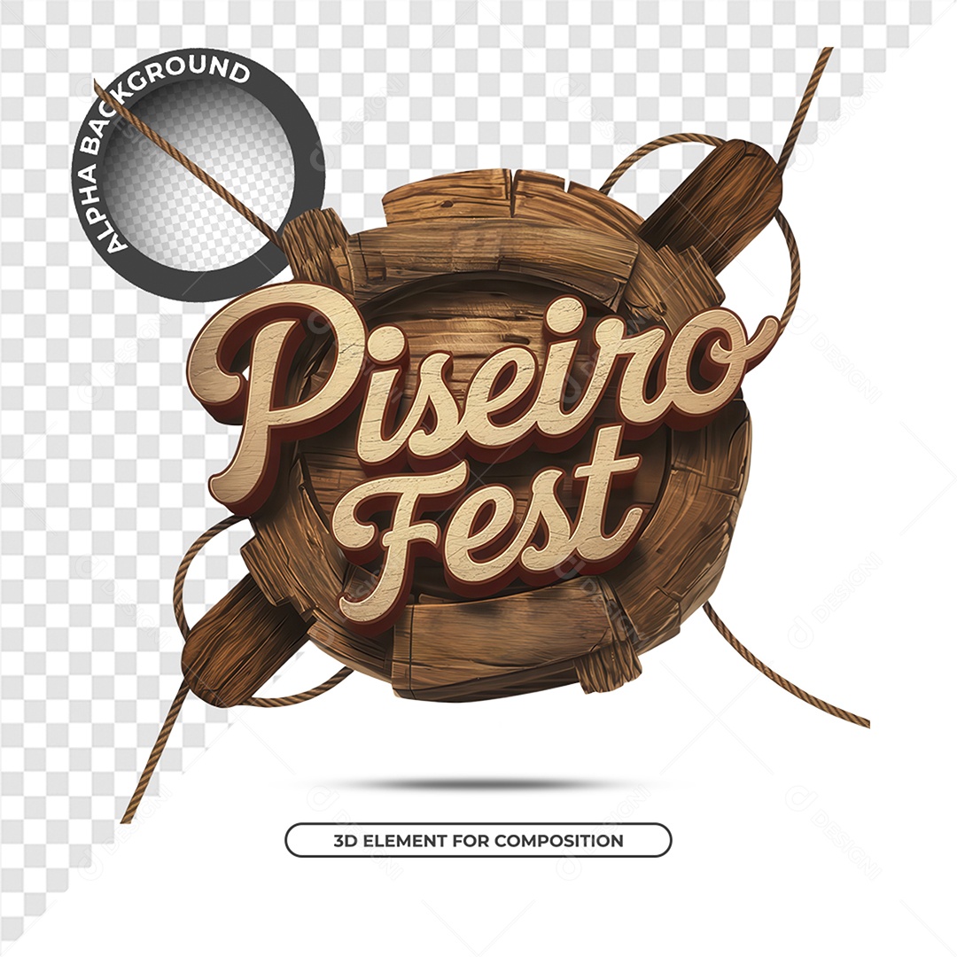 Piseiro Fest Selo 3D Para Composição PSD
