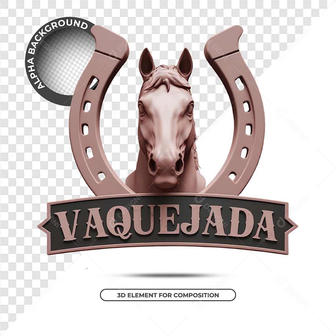 Vaquejada Selo 3D Para Composição PSD