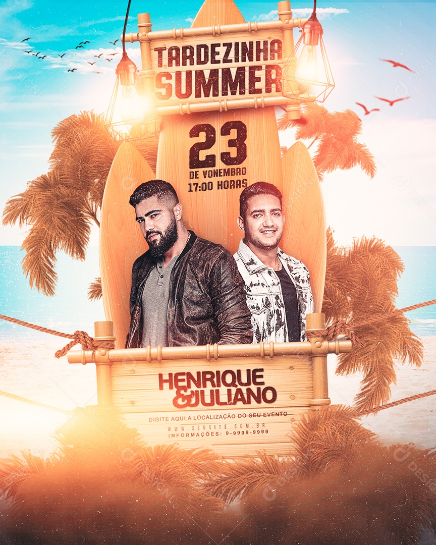 Feed Flyer Tardezinha Summer Social Media PSD Editável