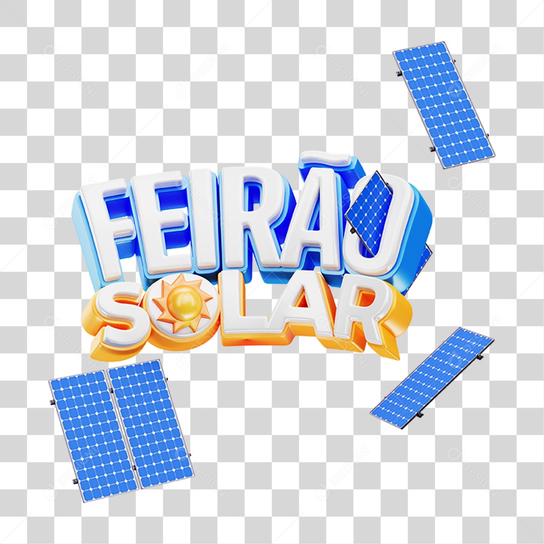 Selo 3D Feirão Solar PNG Transparente
