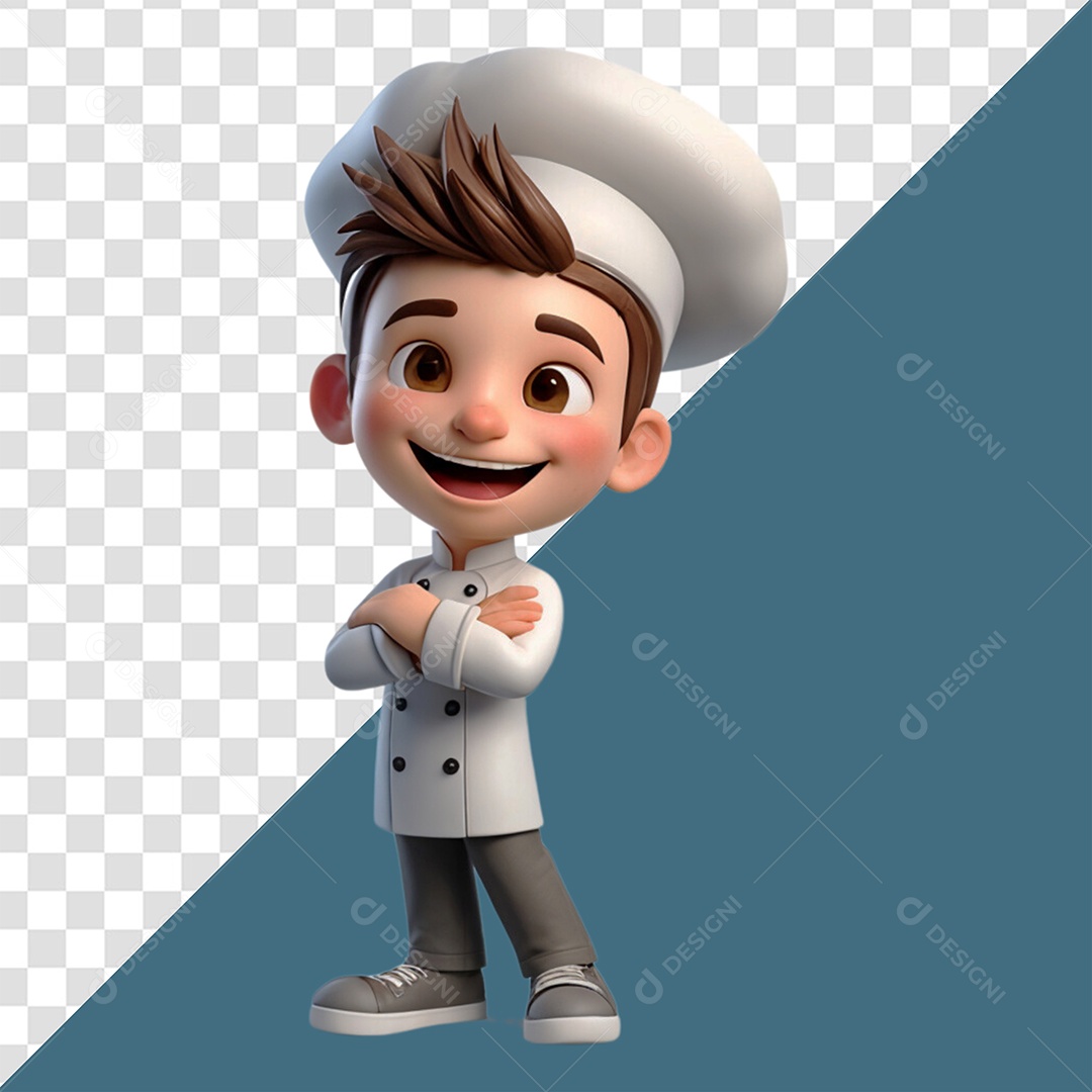 3D Chef Character for PSD Composition