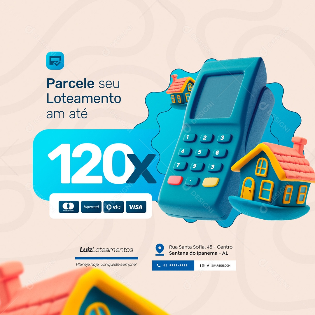 Parcele seu Loteamento Social Media PSD Editável