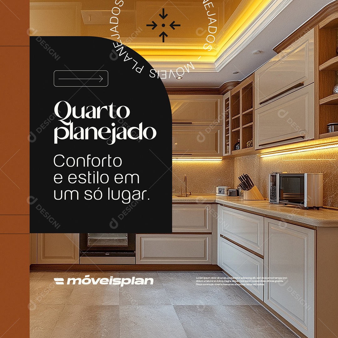 Móveis Planejados Quarto Planejado Social Media PSD Editável