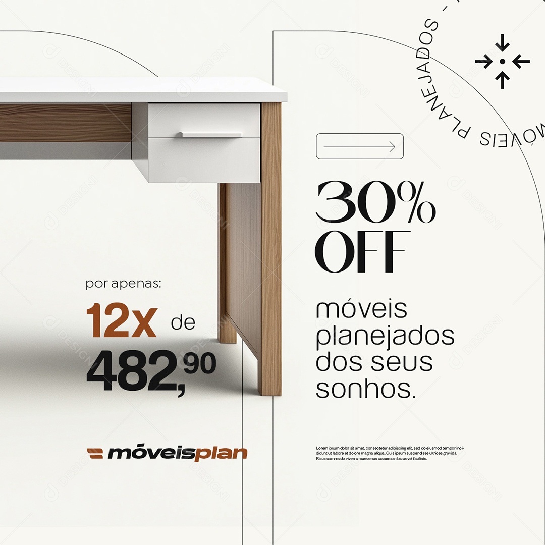 Móveis Planejados dos Seus Sonhos Social Media PSD Editável
