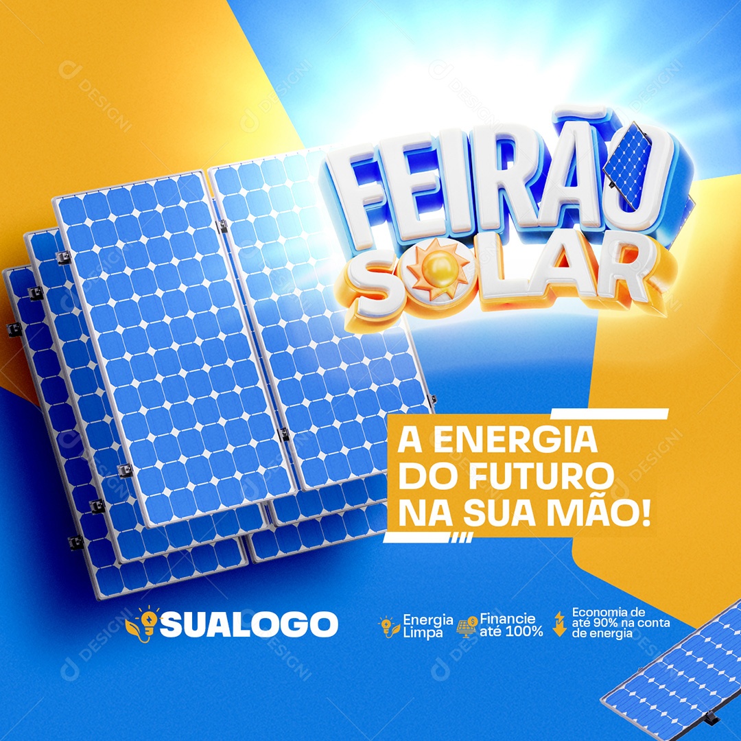 Energia Solar Feirão Solar Social Media PSD Editável