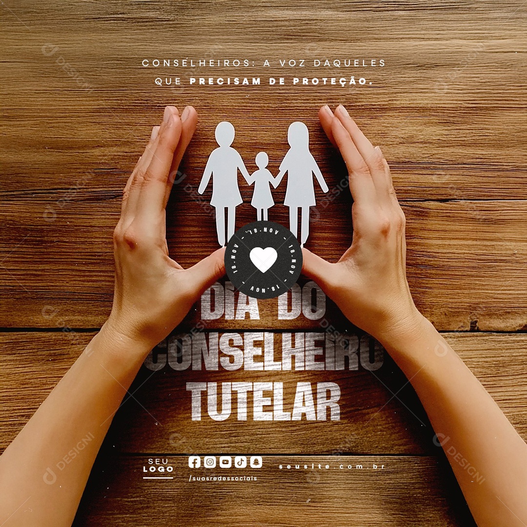 Dia do Conselheiro Tutelar 18 de Novembro A Voz Daqueles Que Precisam Social Media PSD Editável