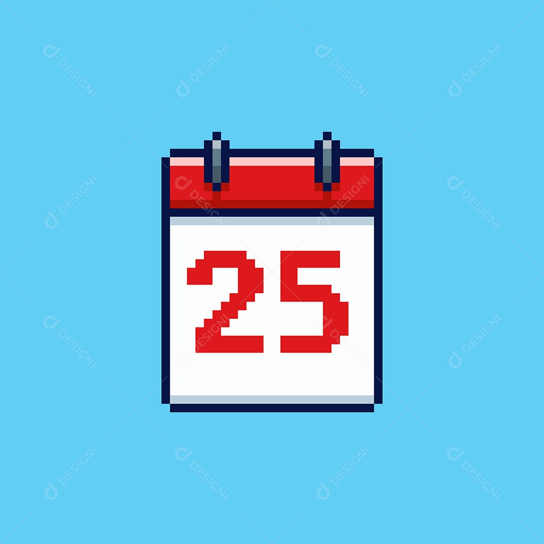Calendário 25 Vetor EPS