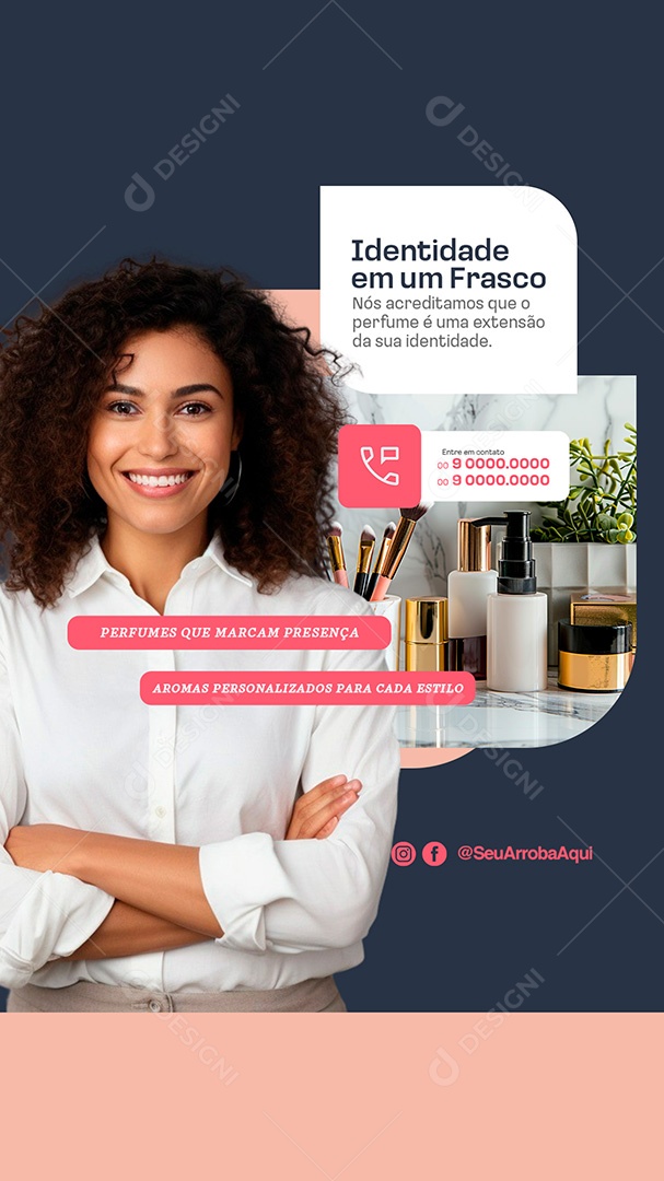 Story Revendedor Identidade Em Um Frasco Social Media PSD Editável