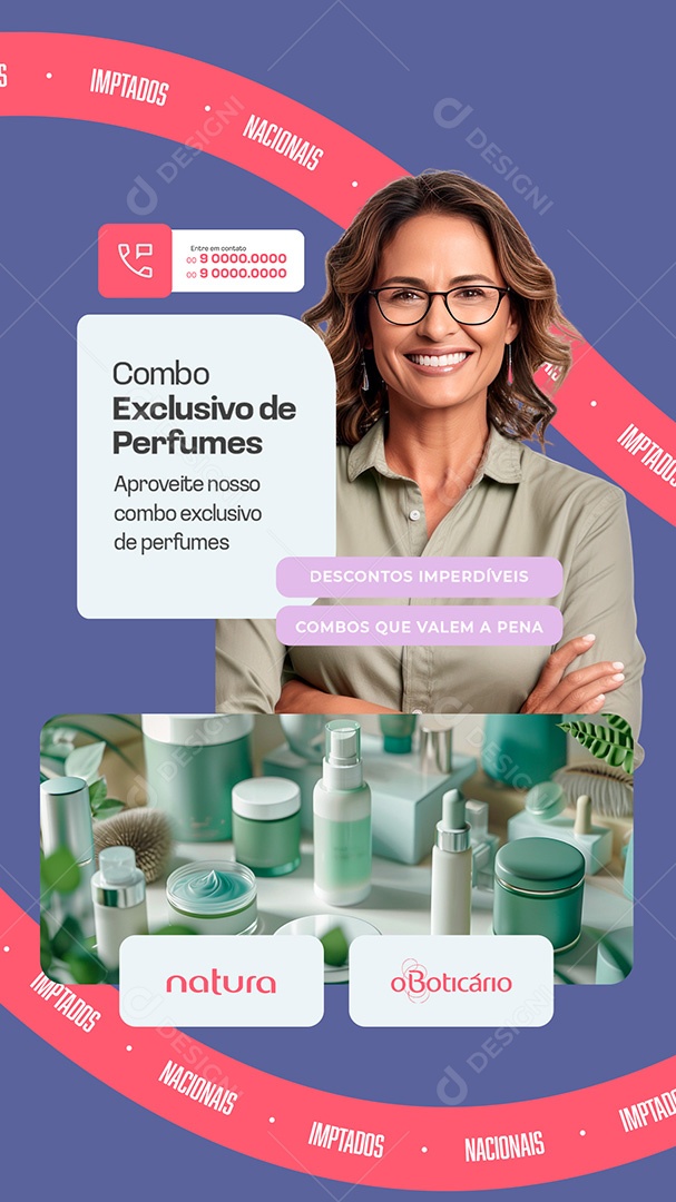 Story Revendedor Combo Exclusivo de Perfumes Social Media PSD Editável