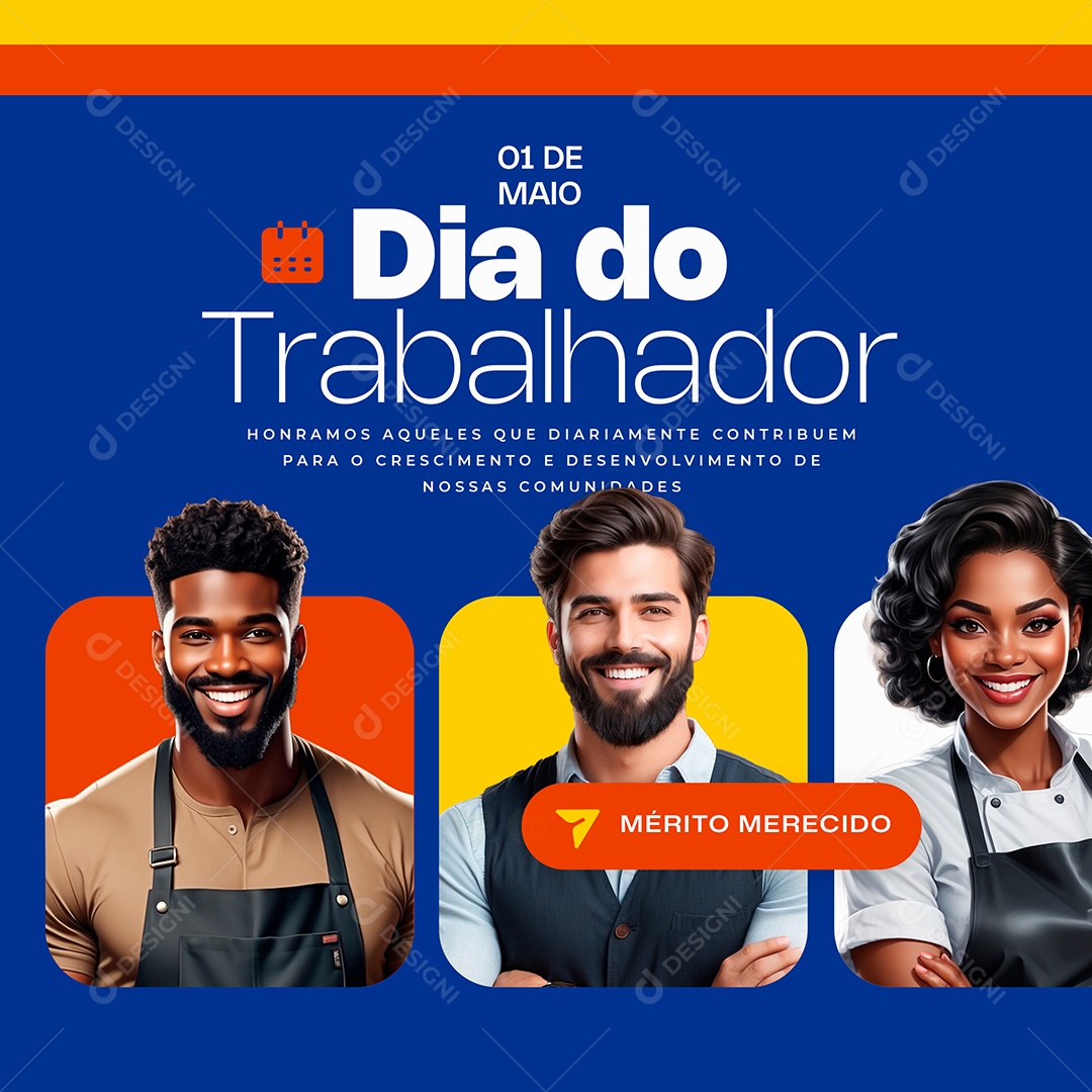 Dia do Trabalhador Social Media PSD Editável