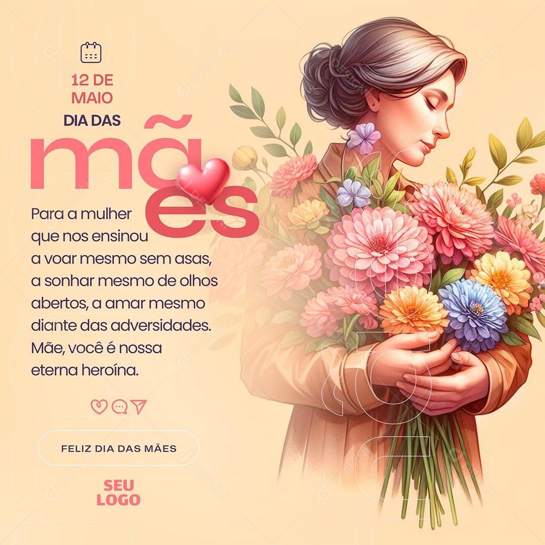Dia Das Mães 12 de Maio Social Media PSD Editável