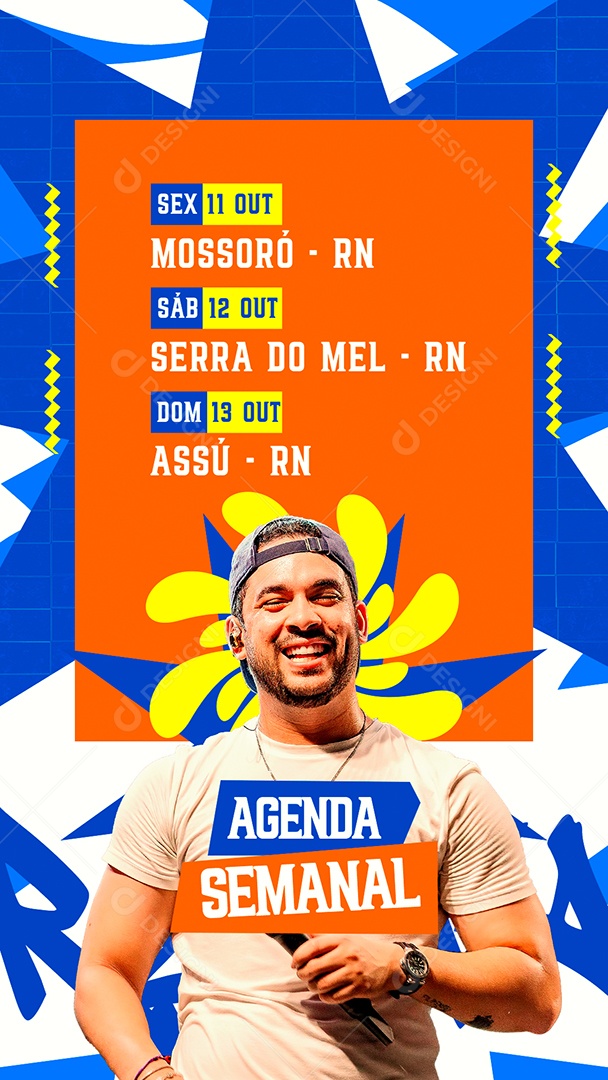 Story Flyer Agenda Semanal Social Media PSD Editável