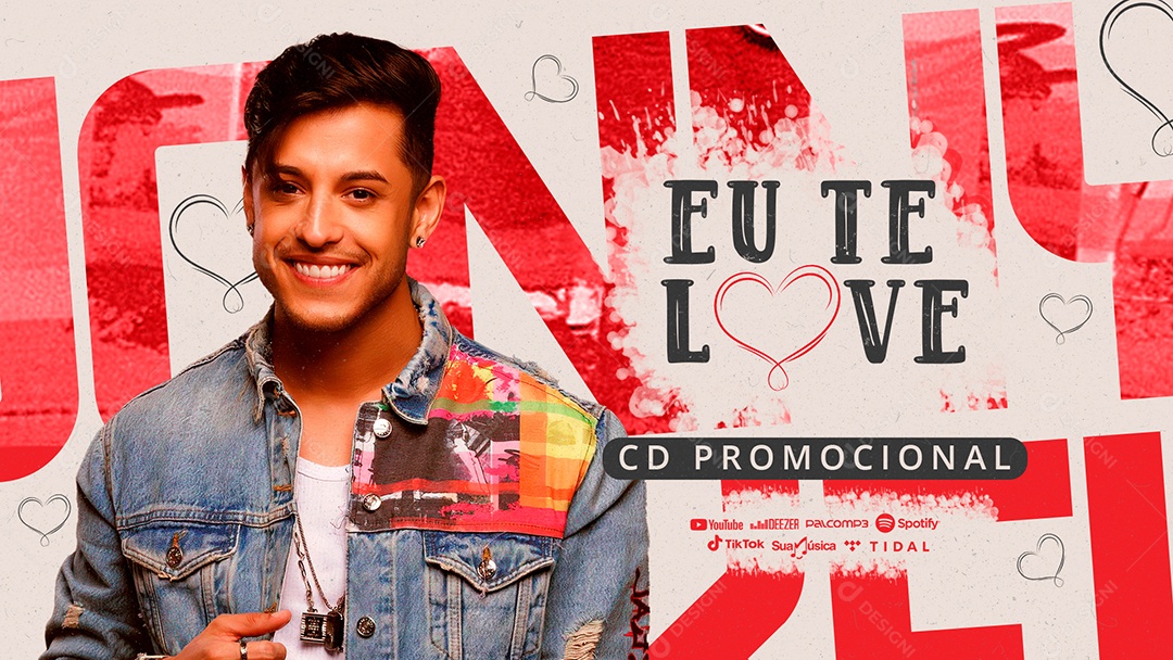 Banner Flyer Eu Te Love Social Media PSD Editável