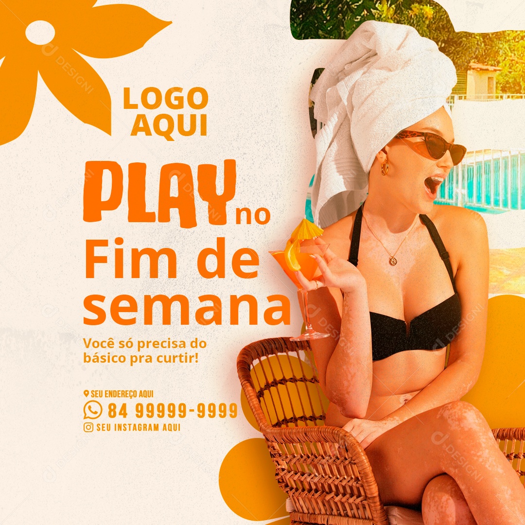 Play no Fim De Semana Para Composição PSD