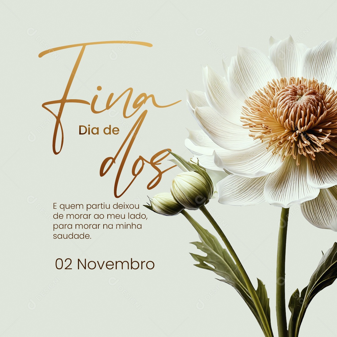 Dia de Finados 02 de Novembro o Amor Verdadeiro Social Media PSD Editável