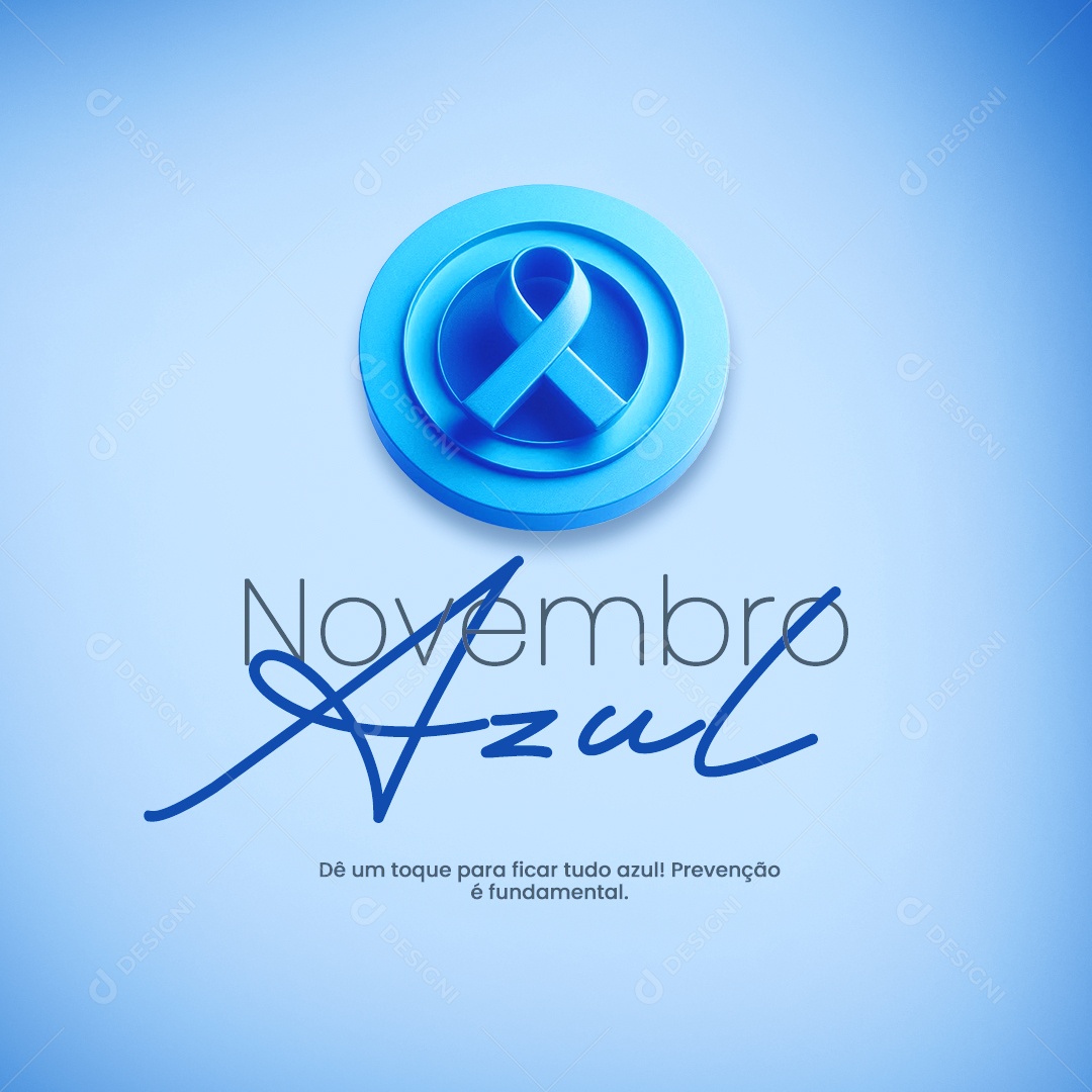 Novembro Azul Mês de Combate ao Câncer de Próstata Social Media PSD Editável