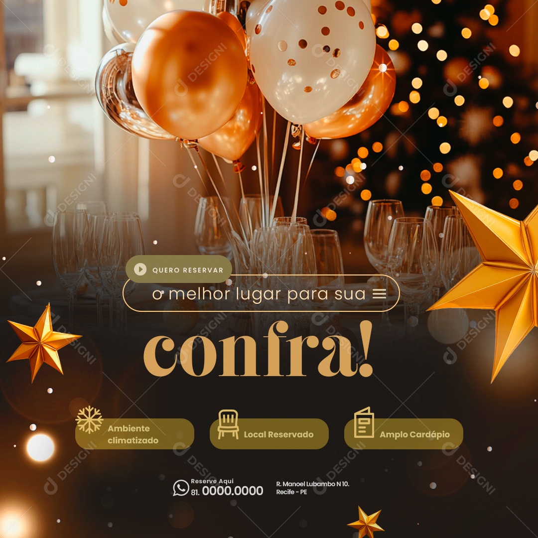 Local de Evento de Confraternização Social Media PSD Editável