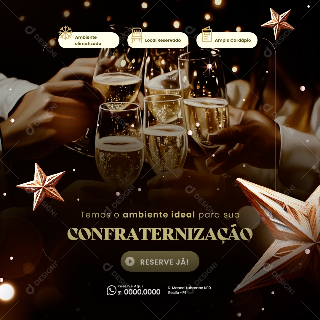 Local de Evento de Confraternização Social Media PSD Editável