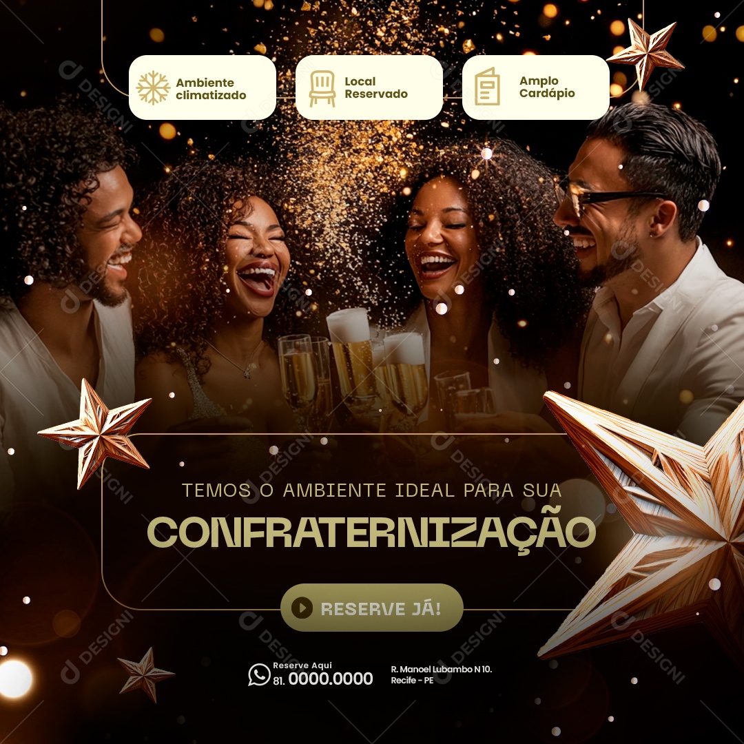 Local de Evento de Confraternização Social Media PSD Editável