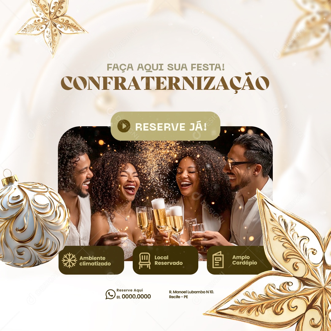 Local de Evento de Confraternização Social Media PSD Editável