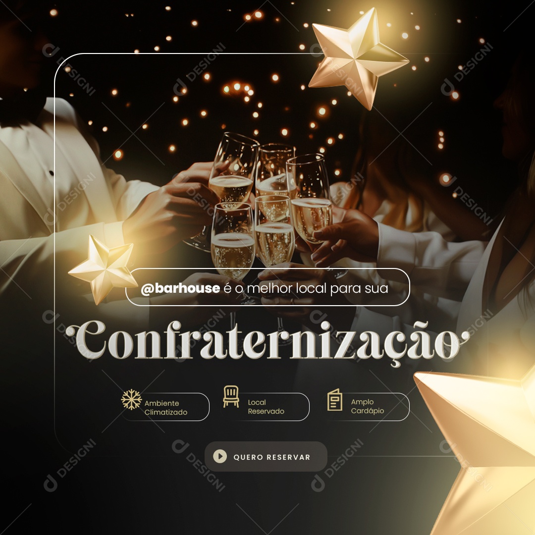 Local de Evento de Confraternização Social Media PSD Editável