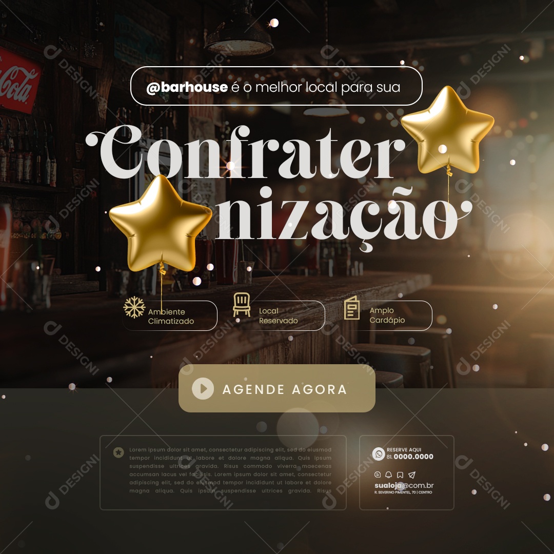 Local de Evento de Confraternização Social Media PSD Editável