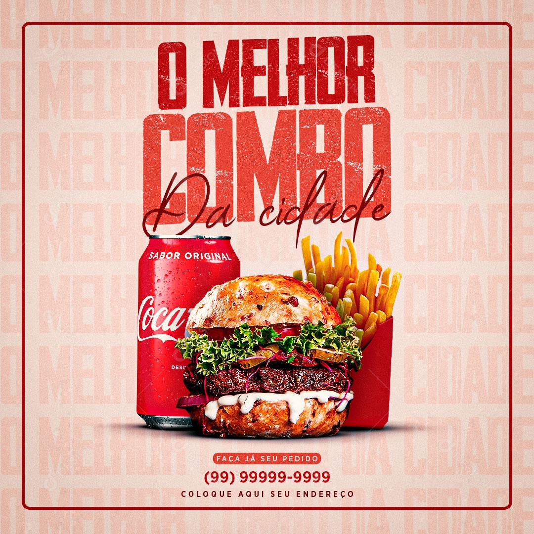 Restaurante O melhor combo da cidade Para Composição PSD