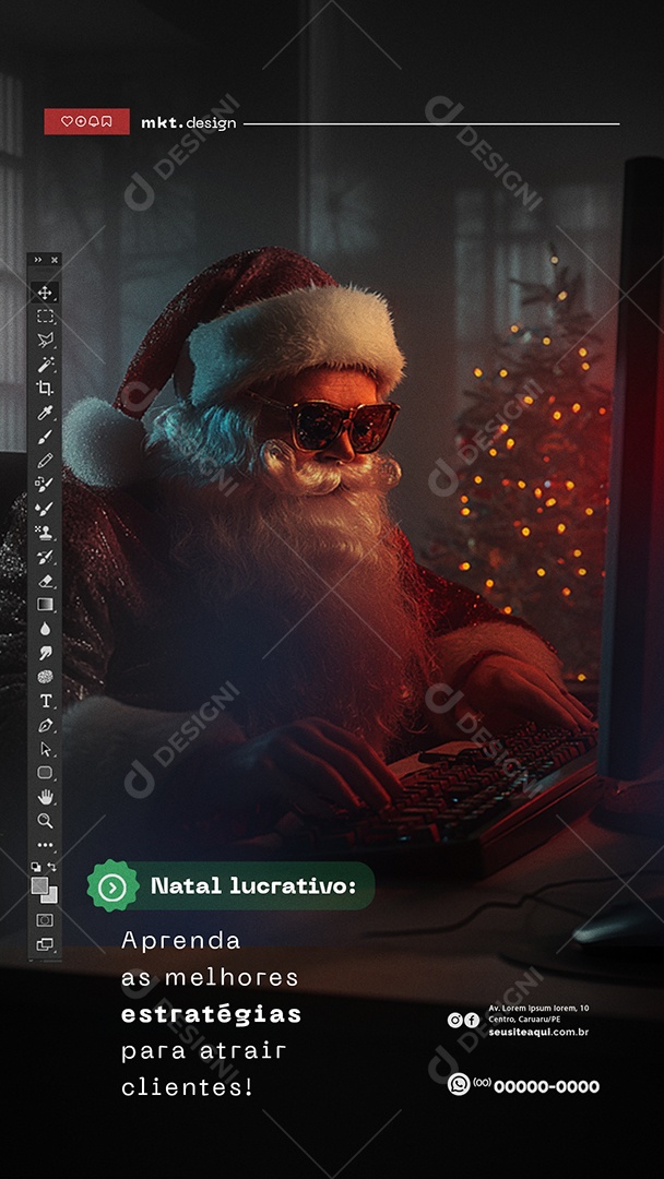 Story Marketing Digital Natal Lucrativo Social Media PSD Editável