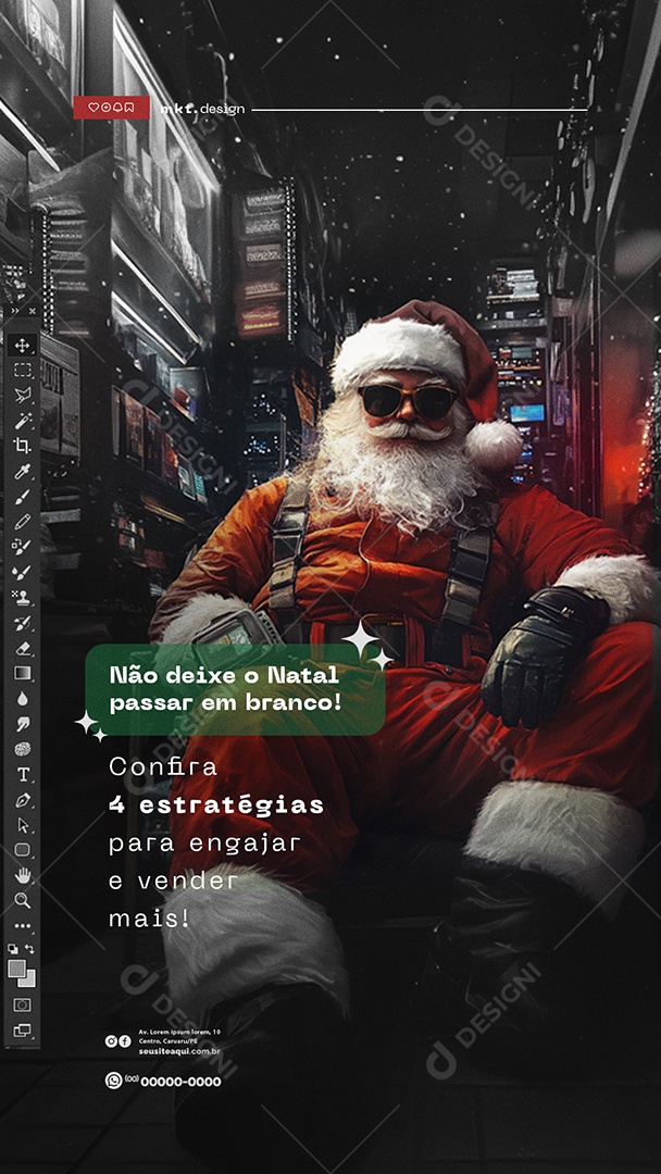 Story Marketing Digital Não Deixe o Natal Passar Em Branco Social Media PSD Editável