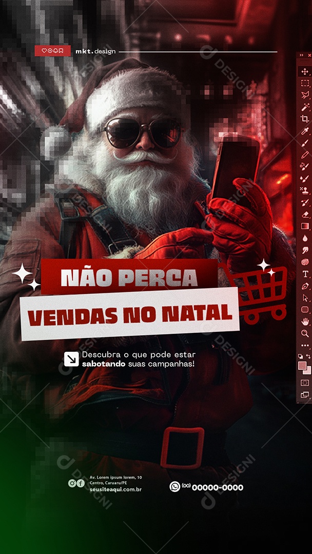 Story Marketing Digital Não Perca Vendas No Natal Social Media PSD Editável