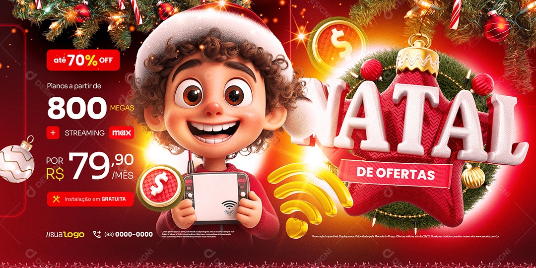 Carrossel  Provedor de Internet  Social Media PSD Editável