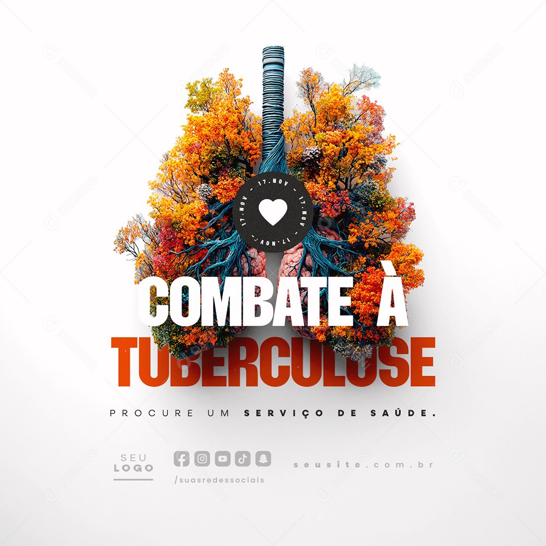 Dia Nacional da Tuberculose 17 de Novembro Social Media PSD Editável