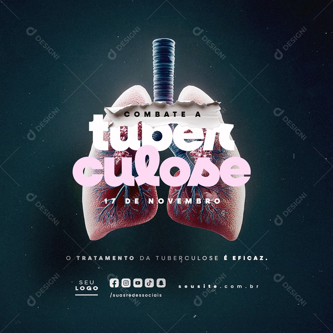 Dia Nacional da Tuberculose 17 de Novembro Social Media PSD Editável