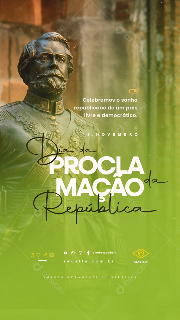 Story Dia da Proclamação da República 15 De Novembro Social Media PSD Editável