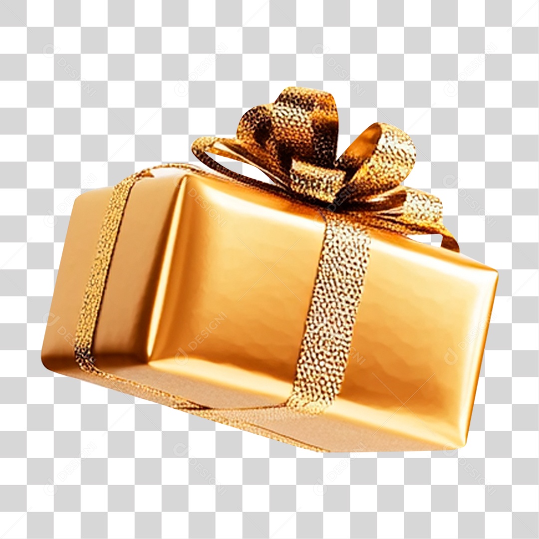 Elemento 3D Caixa de Presente PNG Transparente