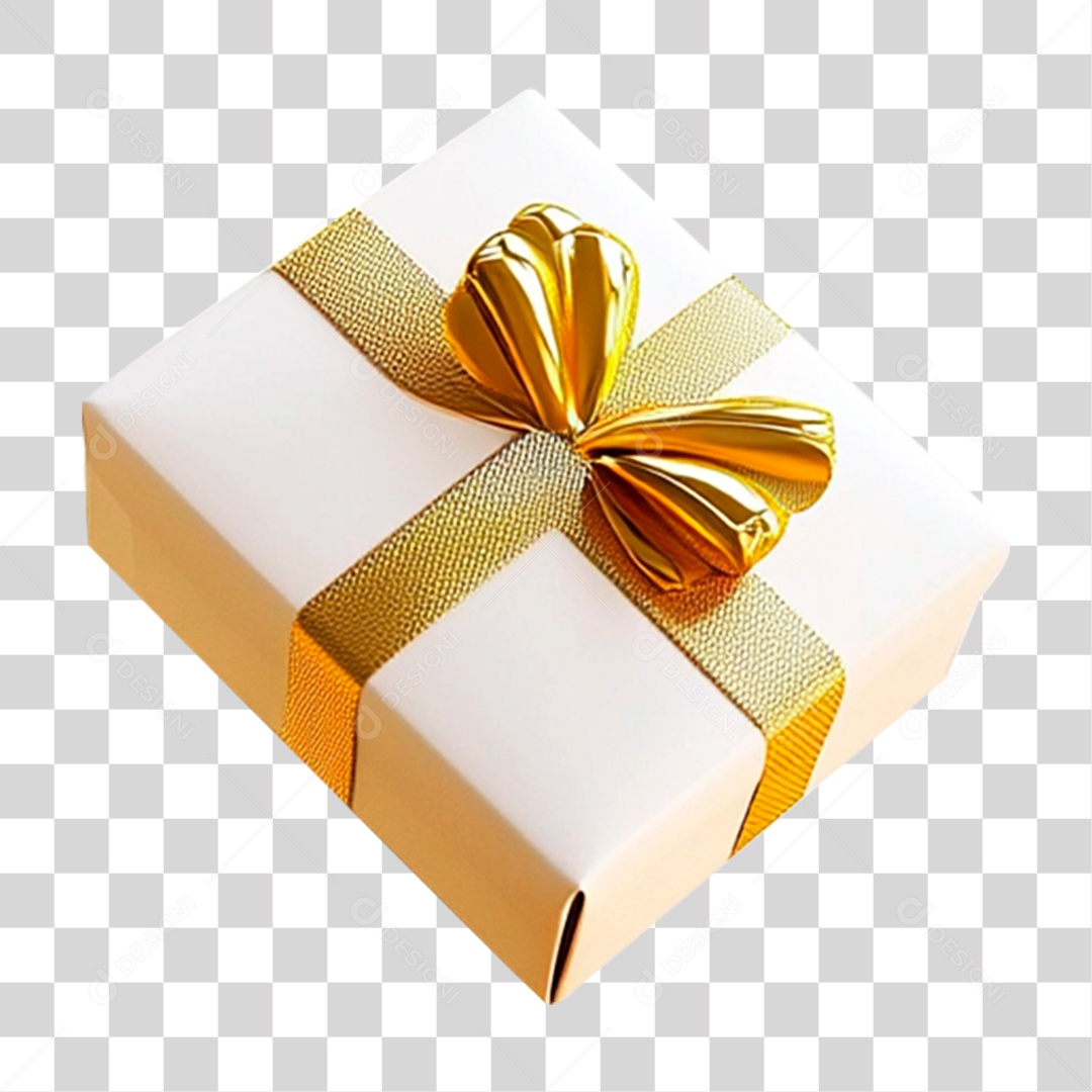 Elemento 3D Caixa de Presente PNG Transparente