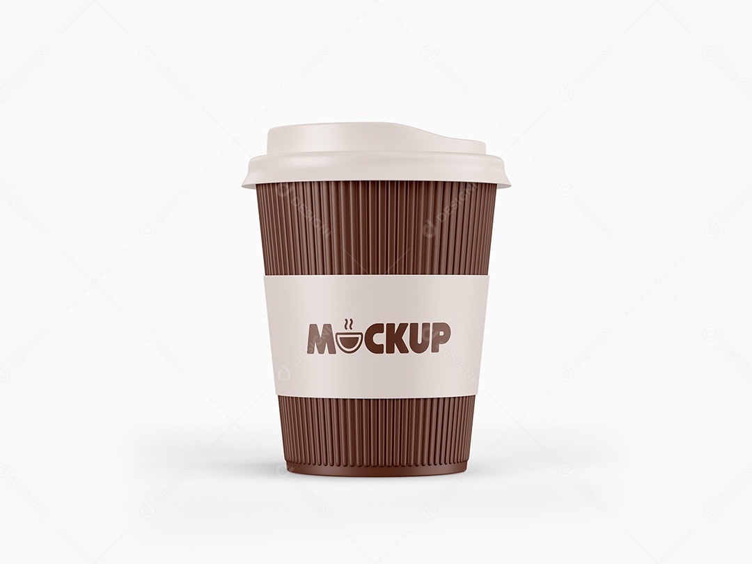 Copo com Rótulo Mockup PSD Editável