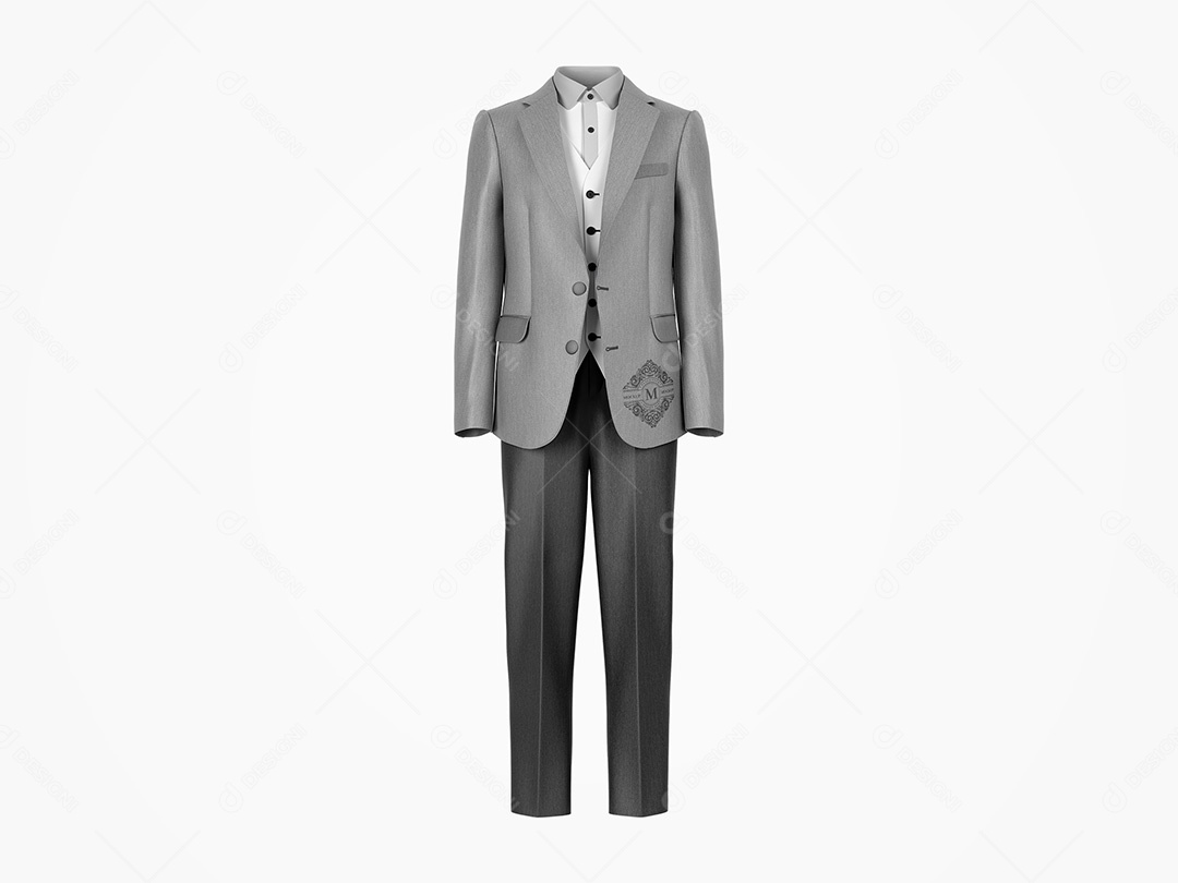 Terno Masculino Mockup PSD Editável